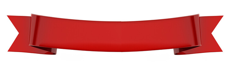 Wall Mural - Red Ribbon. Festive banner element for composing layouts