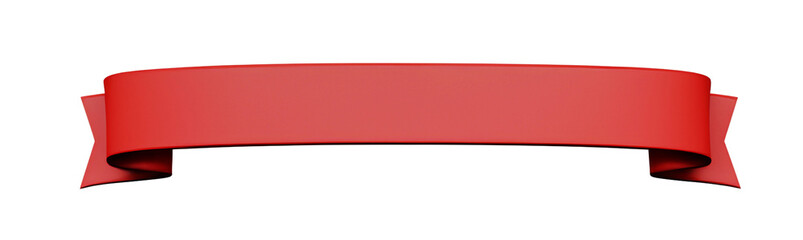 Wall Mural - Red Ribbon. Festive banner element for composing layouts
