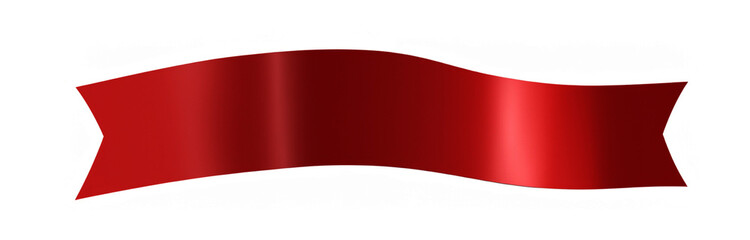 Wall Mural - Red Ribbon. Festive banner element for composing layouts