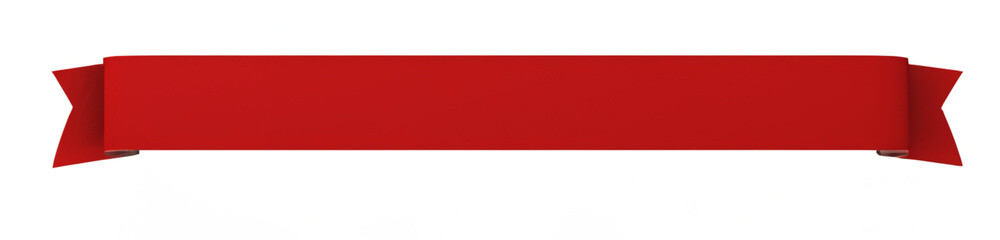 Wall Mural - Red Ribbon. Festive banner element for composing layouts
