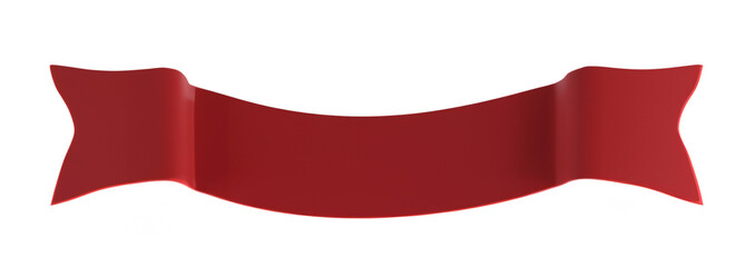 Wall Mural - Red Ribbon. Festive banner element for composing layouts