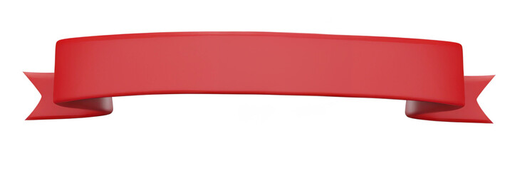 Wall Mural - Red Ribbon. Festive banner element for composing layouts