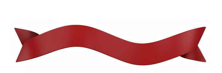 Wall Mural - Red Ribbon. Festive banner element for composing layouts