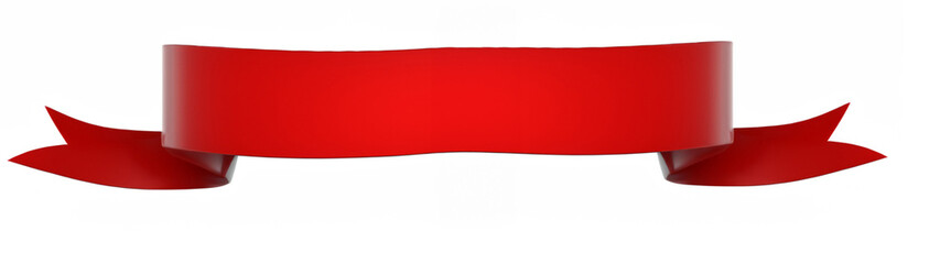 Wall Mural - Red Ribbon. Festive banner element for composing layouts