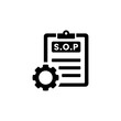 Best SOP icon or SOP symbol vector isolated in flat style. SOP icon vector for standard operating procedure design element. Simple SOP symbol vector for mobile apps or websites design element.