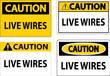 © Seetwo - Caution Sign Live Wires On White Background