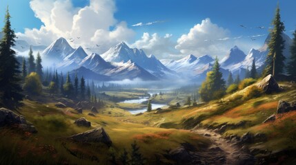 Canvas Print - Open World Game Art