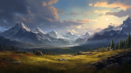 Wall Mural - Open World Game Art