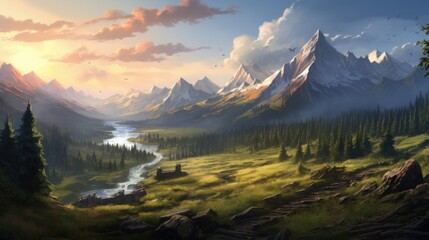 Wall Mural - Open World Game Art