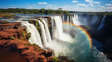 Sticker - Iguazu falls, 7 wonder of the world in - Argentina