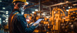 © Lee John - Factory engineer hold tablet. Smart industry control concept