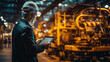 © Lee John - Factory engineer hold tablet. Smart industry control concept