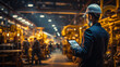 © Lee John - Factory engineer hold tablet. Smart industry control concept