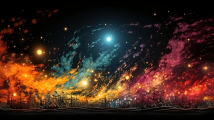 Wall Mural - big bang explosion star born