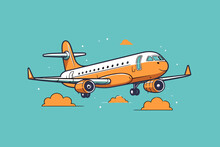 Doodle Inspired Aviation, Cartoon Sticker, Sketch, Vector, Illustration