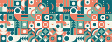 Vector Flat Mosaic Covers Collection