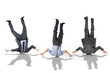 © vectorfusionart - Digital png illustration of three men upside down on transparent background