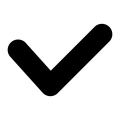 Poster - Check mark silhouette icon. Selection. Decision. Vector.