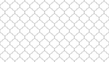 Grey Line Moroccan Trellis Seamless Pattern. Vector Repeating Texture.