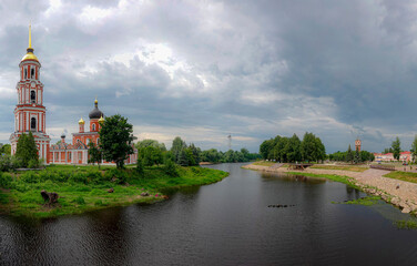 Wall Mural - Resurrection cathedral in the city of Staraya Russa