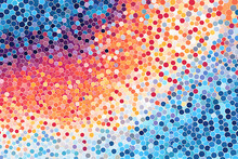 Abstract Small Colorful Polka Dots Background. Generative Ai