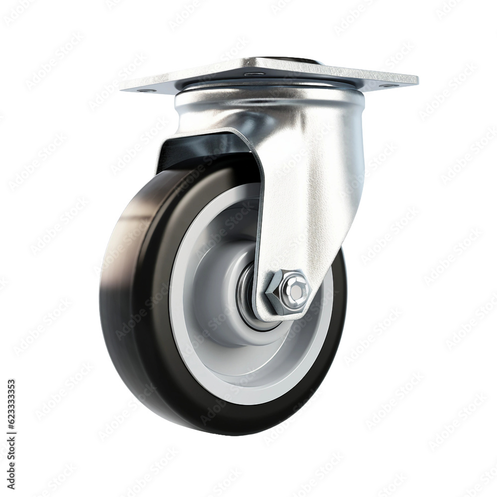 Caster wheel. transparent background Stock Photo | Adobe Stock