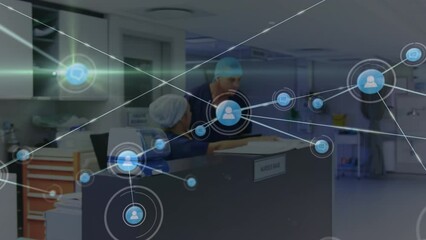 Poster - Animation of network of connections over diverse doctors