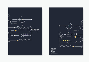 Poster - Abstract high-tech technology background texture. Circuit board coner brochure. Vector illustration