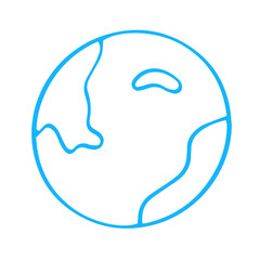 Poster - blue globe hand drawn element