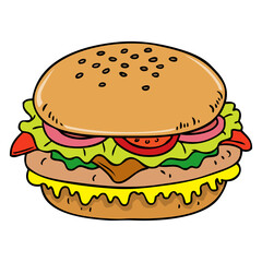 burger vector illustration