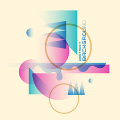 Poster - Abstract background with simple elements. An image with a composition of geometric elements and shapes.