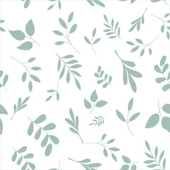 Wall Mural - seamless background with plants vector