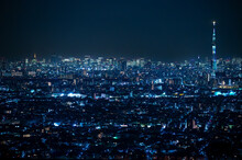 千葉県市川市から見える東京都心の夜景