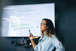 © Jacob Lund - Business woman discussing trending products in a conference meeting with her business team