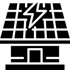 solar panel solid icon