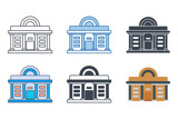 Fototapeta Miasto - Library icon symbol template for graphic and web design collection logo vector illustration