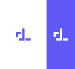 Poster - Letter DL, DL, OL, LO minimalist logo design template.