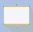 © YURII - Screen projector or white slide board display. Flat cartoon style vector