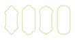 Islamic, arab line golden vector window icon