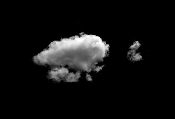 Wall Mural - white clouds on black background