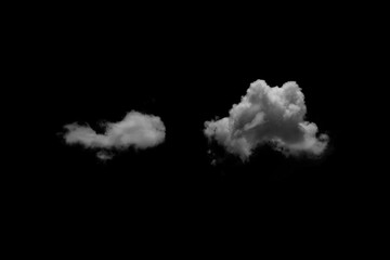 Wall Mural - white clouds on black background