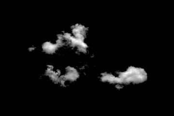 Wall Mural - white clouds on black background
