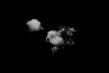 Wall Mural - white clouds on black background