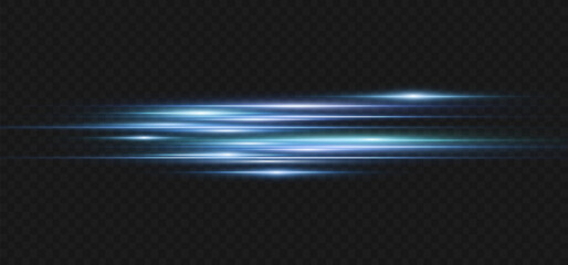 Wall Mural - vector illustration in blue color. set of light effects. glare and flash. bright beams of light. glo