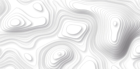 Poster - Topographic map background geographic line map with elevation assignments. The black on white contours vector topography stylized height of the lines map.