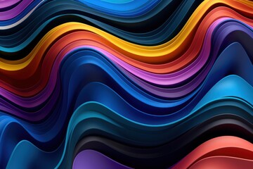 Abstraction In the style of wavy lines and organic shapes. AI generated