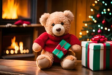christmas teddy bear