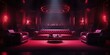 © Graphic Warrior - AI Generated. AI Generative. Red indoor interior night club vip luxury design decoration. Part drink bar restaurant night club night lifestyle.Graphic Art