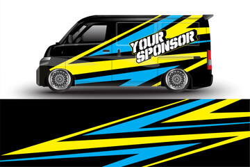 Wall Mural - racing car wrap design for vehicle vinyl stickers and automotive company sticker livery	