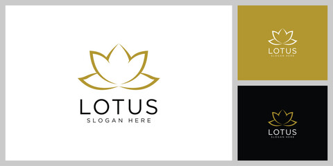 Wall Mural - Lotus flower logo vector design